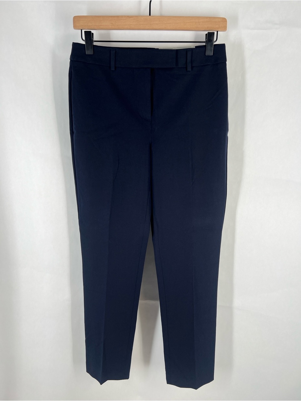 NWT Talbots High-Waist Straight Pants Navy Straight Leg Stretch Career 2P Petite